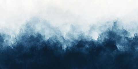 A blend of soft blue and white hues resembling ocean waves or clouds, evoking a serene, fluid, and abstract composition of natural beauty and harmony