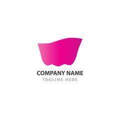 Abstract Pink Logo Design
