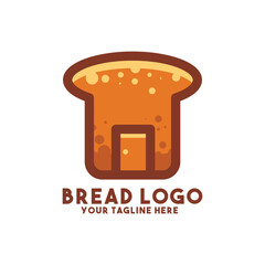 Bakery logo design featuring a stylized loaf of bread