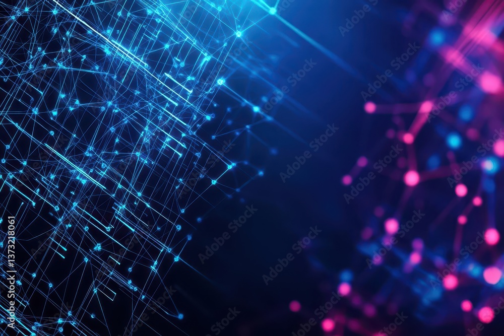 Poster Big data background Digital technology abstract concept Artificial intelligence and deep learning Tech visual for screen template Geometric big data background