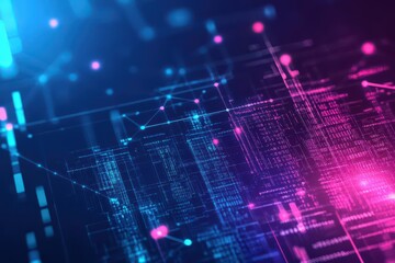 Obraz premium Big data visualization Social network, financial analysis of complex databases Data mining Vector technology background Information analytics concept