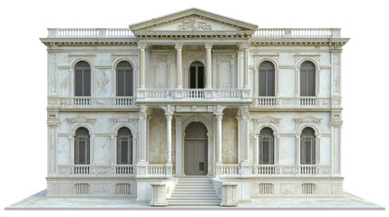 Fototapeta premium Grand Historical Mansion with Ornate Architecture and Details