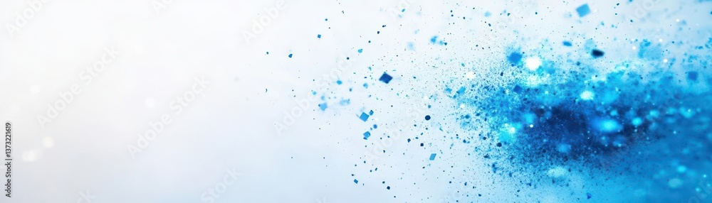 Poster blue white sporty background, speed motion design with color splash and copy space, modern minimal i