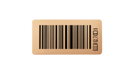 bar code box on transparent background