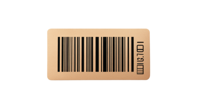 bar code box on transparent background