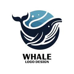 Whale Vector Logo Desgin