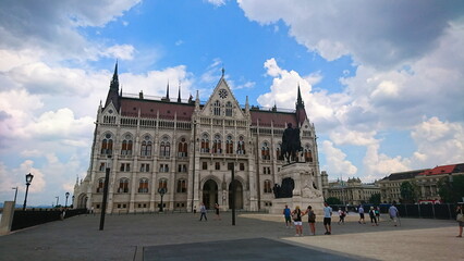 The Hungarian Parliament Building and the Statue of Count Gyula Andrassy