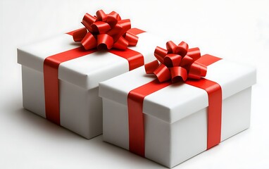 Gift Boxes on White Background