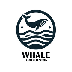 Whale Vector Logo Desgin