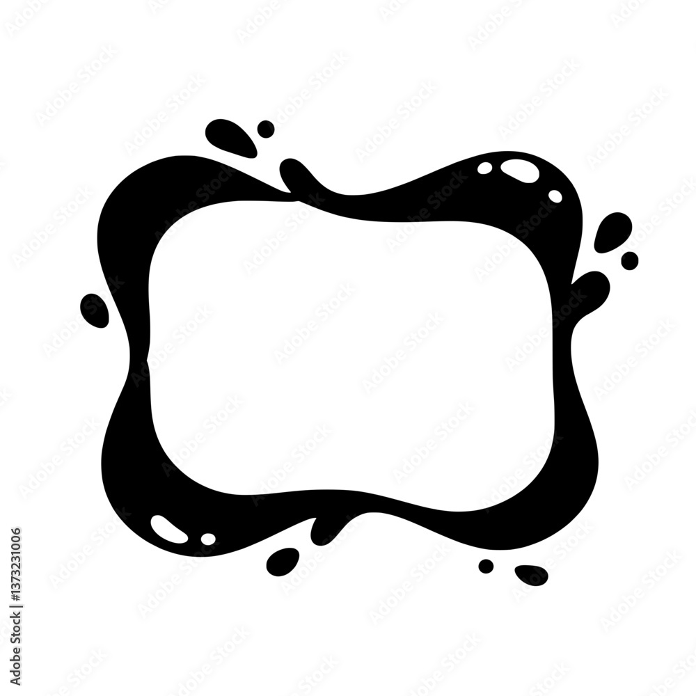 Poster abstract splatter frame: a dynamic and visually arresting design features a black splatter frame wit