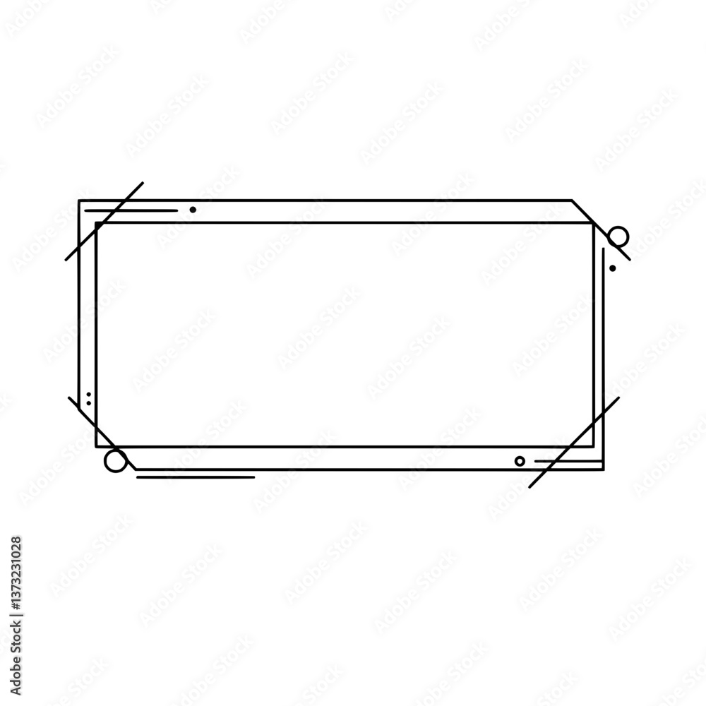 Poster geometric display frame: a sleek and minimalist rectangular display frame design. featuring a modern