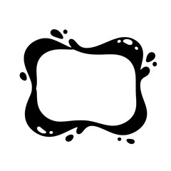 Fototapeta premium Abstract Splatter Frame: A dynamic and visually arresting design features a black splatter frame with a central, inviting space. Perfect for adding creative flair.