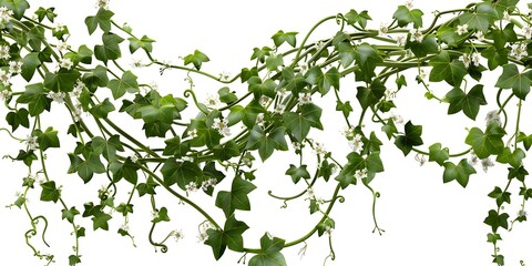 green leaves on white background