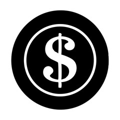 Obraz premium Coin Icon: A simple, yet elegant coin icon, perfectly capturing the essence of financial value and monetary concepts.