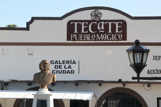 Tecate, Baja California, Mexico - Mar 18, 2025: The Mexican Magical Town of Tecate in Baja California Norte borders the United States