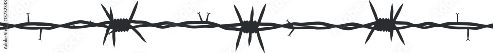 Poster barbed wire vector illustrating security and boundaries for design and industrial use.