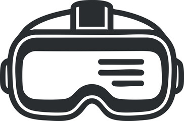 Obraz premium Ski goggles icon for winter sports and outdoor protection.