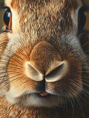 Adorable Rabbit Nose Twitching, A Whimsical Close-Up