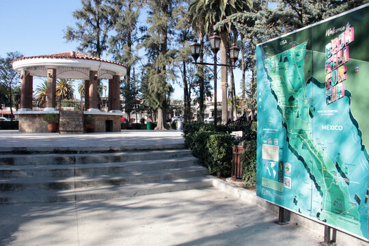 Tecate, Baja California, Mexico - Mar 18, 2025: The Mexican Magical Town of Tecate in Baja California Norte borders the United States