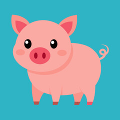 Fototapeta premium fun pig illustration