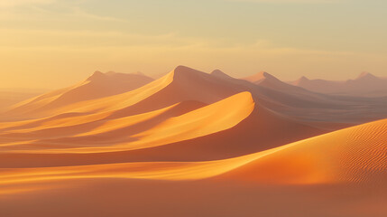 Naklejka premium sunset in the desert