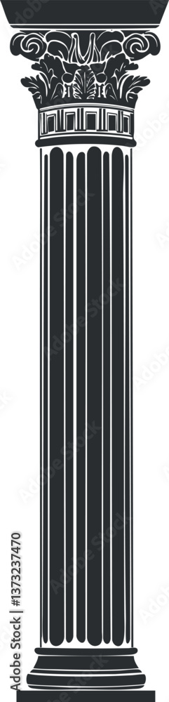 Aufkleber elegant corinthian column vector for classical architecture and design projects.