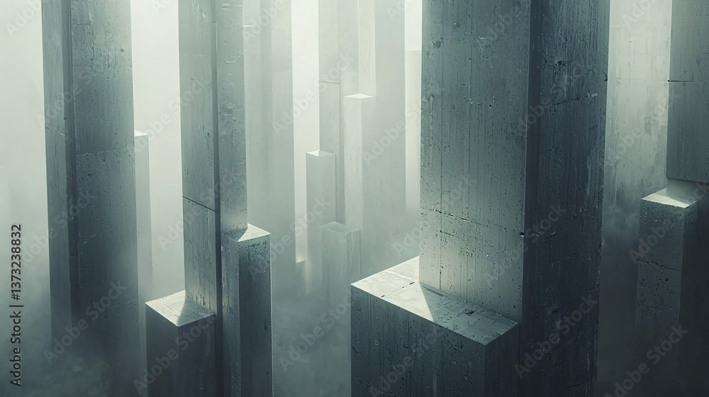 Poster striking modern building with an array of showcasing a unique design in a futuristic urban environme