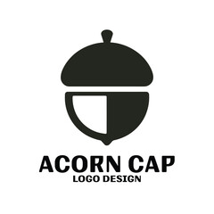 Obraz premium Acorn Cap Vector Logo Desgin