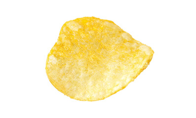 One tasty potato chip isolated on white