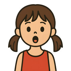Obraz premium Surprised Girl Icon