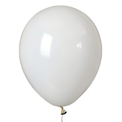 White balloon isolation on transparent background