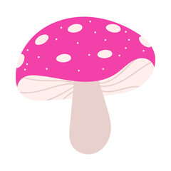Pink Mushroom vector illustration