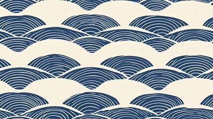 Beautiful blue and white wave pattern creating a captivating visual experience with fluid movement and refreshing oceanic tones