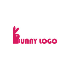 Cute bunny logo design