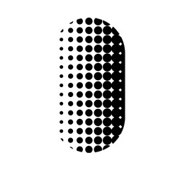 Halftone vector gradient oval. Spray points grain, noise, grunge effect