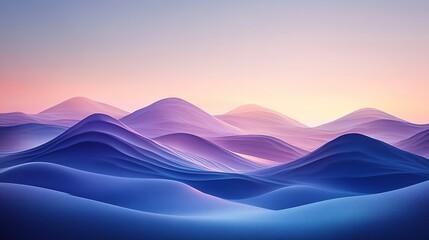Monochromatic Minimalist 3D Abstract Lake Background with Soft Edges, Blurred Details in Violet, Beige, and Navy Blue, Featuring Smooth Curves and Layered Imagery with Subtle Irony