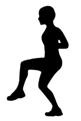 black vector image silhouette modern yoga exercises, beauty, body line art. For use as a brochure...