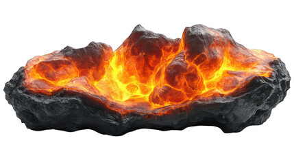 Lava flow isolated on a white background