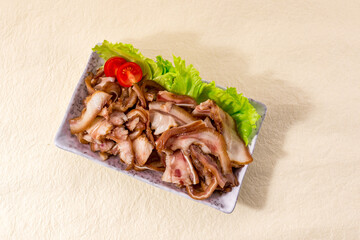 ブタの耳　ミミガー（沖縄伝統料理）Pig's ears, Mimiga (Okinawa traditional dish)