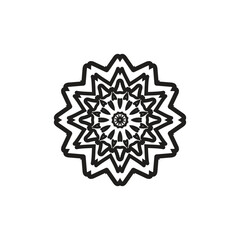 Winter Snowflake Pattern on White Background