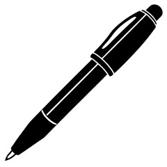 Pen Silhouette Black Vector