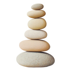 Stacked Smooth Stones for Tranquility and Balance