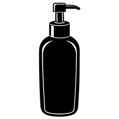 Fototapeta premium Shampoo Silhouette Black Vector