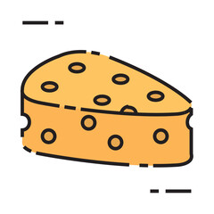 Cheese icon vector image with white background