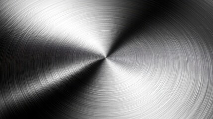 blurry shiny radial aluminum color grey circular brushed silver metallic abstract background