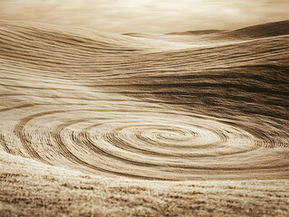 Beige Sand Ripple Pattern Abstract Desert Background