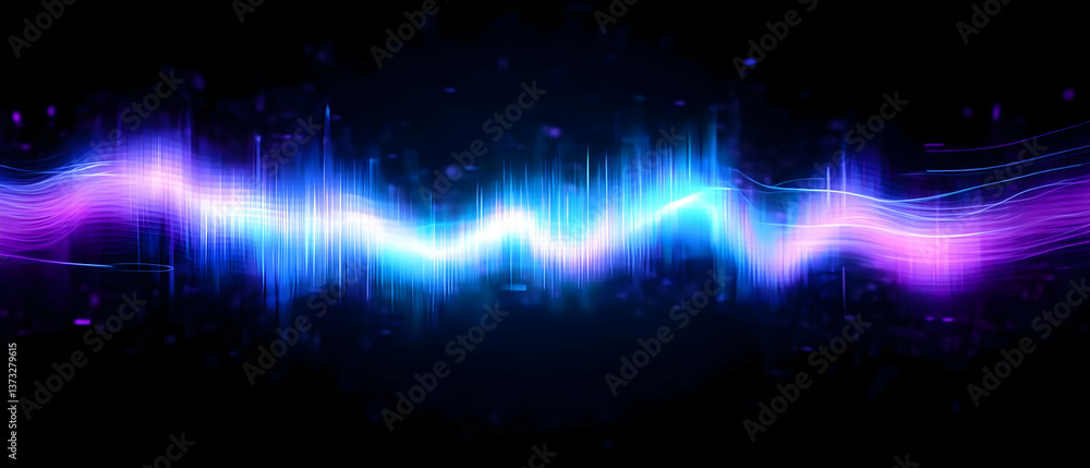 Aufkleber abstract colorful sound wave illustration with vibrant hues, creating a mesmerizing visual effect on
