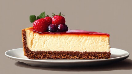 cheesecake isolated,cartoon illustration style
