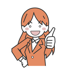 グッドサインを出すビジネスウーマン・OL