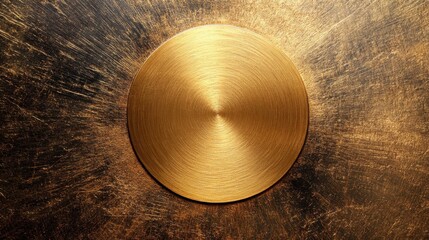 Circular Brushed Golden Color Metal